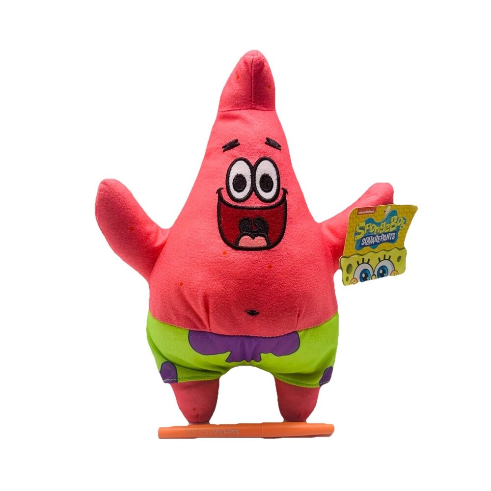 Nickelodeon SpongeBob SquarePants Patrick Starfish Stuffed Toy 10" New w Tag